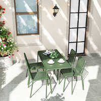 Ensemble de table basse et de chaises de jardin modernes en aluminium imperméable pour hôtel et salon