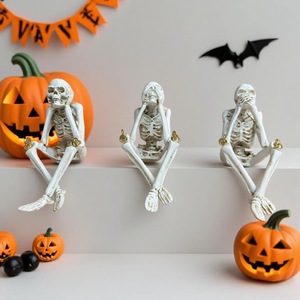 Ensemble de figurines squelettes en résine pour Halloween, décoration intérieure, accessoires cadeaux - Product Image 3