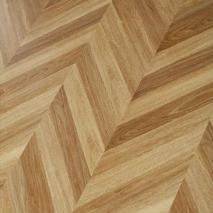 Revêtement de sol hybride en vinyle <span class=keywords><strong>PVC</strong></span> imperméable pour salle de bain, imitation <span class=keywords><strong>parquet</strong></span> <span class=keywords><strong>chevron</strong></span> en chêne écologique pour intérieur - Product Image 5