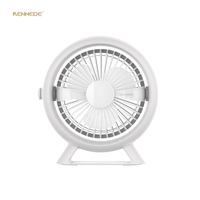 KENNEDE Mini ventilateur portable USB rechargeable à trois vitesses, batterie 5V 1200mAh, boîtier plastique, pour voiture, hôtel, extérieur, rafraîchissement estival