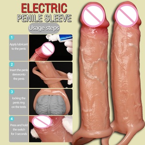 Extenseur de pénis réaliste en silicone, préservatif pour pénis, jouet sexuel pour hommes, agrandisseur de pénis, Funda Para <span class=keywords><strong>Pene</strong></span> LM-C-608-2 - Product Image 3