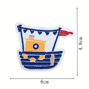 Patch thermocollant brodé polyvalent à motifs marin, rames de marin, voile, pieuvre, hélices, coquillages pour la décoration de sacs et d'étuis de téléphone - Product Image 3