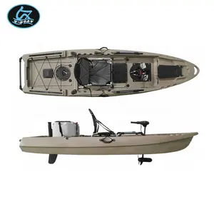 Novo barco de 2020 u-projetado não-inflável plástico pro-angler flap pedal drive pesca caiaque & kakayak & bote & barco com acessórios