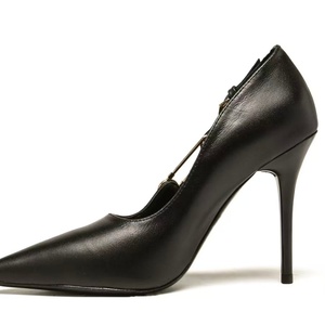 Zapatos de Tacón Alto Elegantes de Cuero para Mujer, Diseño de Marca Original, Negros de Alta Calidad, Impermeables y Cómodos - Product Image 3