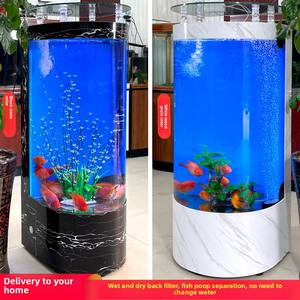 Aangepaste Milieuvriendelijke Halfronde Goudvistank Klein Huis Landschapsarchitectuur <span class=keywords><strong>Aquarium</strong></span> Box Luie Stijl Geen Water Verandering Nodig Om Te Leven - Product Image 4