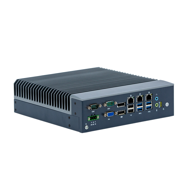 Premium Fanless Industrial PC 3 LAN Ports 4K Dual Display RS232 RS485 32GB RAM 1TB Hard Drive for Automation Control