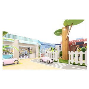Équipement de terrain de jeu intérieur personnalisé pour parents et enfants |   <span class=keywords><strong>Parc</strong></span> d'attractions tout-en-un pour enfants : simulation de circulation et maison de jeu de rôle mini-ville - Product Image 6
