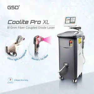 GSD Лидер продаж Coolite Pro XL Высокая мощность 808 810 нм Медицинский одобренный CE волоконно-соединенный Диодный Лазерный Аппарат для удаления волос