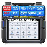 Herramienta de Diagnóstico VDIAGTOOL VD70Lite con Actualizaciones de por Vida, Escáner Bidireccional OBD2, Herramienta de Programación de Llaves, en Stock en EE. UU.