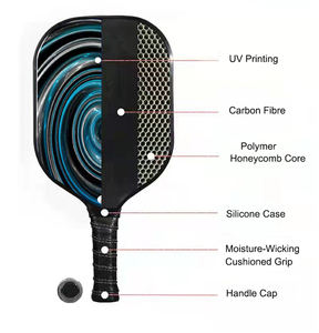 ZJFIT Ensemble de pagaies de pickleball en fibre de carbone et bois durables personnalisées pour l'entraînement - Product Image 4