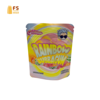 Sachets refermables en Mylar anti-odeur de 1g, 3.5g, 7g, 14g, avec impression numérique personnalisée et fermeture éclair