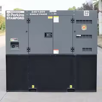 Generador Comercial Refrigerado por Agua Perkins 20kw 25Kw 30Kva 30kw, Máquina para Fabricar Bloques, Generadores Diésel Trifásicos Silenciosos