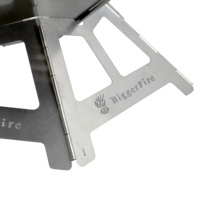 Portable pliant Camping feu de joie foyer en acier inoxydable Mini foyer gril cuisson en plein air BBQ foyer