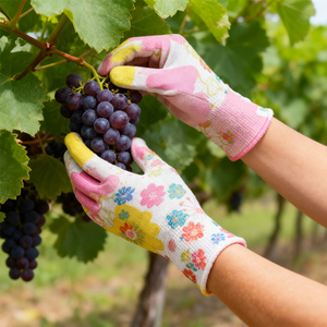 Bướm in lưới Găng tay màu hồng thoáng khí không trượt vườn làm việc găng tay cho trồng ngoài trời cắt tỉa - Product Image 3