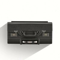 Valise de voyage professionnelle haut de gamme en cuir PU moderne, à roulettes, légère, étanche, pour pilotes