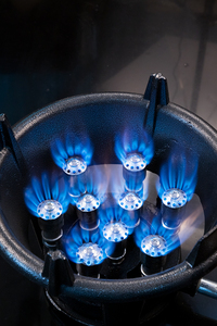Wok à pression moyenne, brûleur à <span class=keywords><strong>gaz</strong></span> portable d'extérieur, cuisinière à <span class=keywords><strong>gaz</strong></span> en fonte pour <span class=keywords><strong>gaz</strong></span> naturel, 9 évents de combustion - Product Image 3