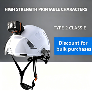 Casco de Seguridad ABS, Tipo II Clase E ANSI, Aislante Eléctrico, Ligero, para Escalada, con Ranuras - Product Image 1