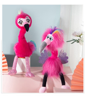 Nouveauté Jouet en peluche flamant rose réutilisable Jouet interactif pour enfants qui mange chante se balance fait des crottes parle danse