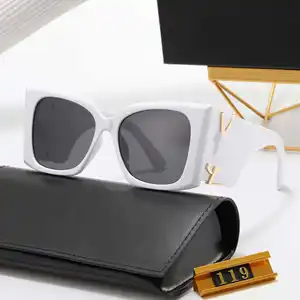 نظارات شمسية جديدة بتصميم فاخر من علامات تجارية شهيرة بشعار مخصص للرجال والنساء بإطار مربع عريض لهيكل الكمبيوتر الشخصي نظارات شمسية UV400