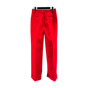 MOQ : 1 pièce |   <span class=keywords><strong>Pantalon</strong></span> large à jambes droites et fines, taille haute, rouge décontracté à la française, personnalisé selon l'image - Product Image 5