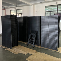 Chaises pliantes en résine noire rembourrées en plastique pour événements, empilables, pour jardin extérieur et mariages, vente en gros