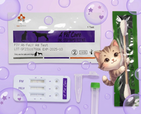 Tarjeta de Tipificación Sanguínea Felina Rápida, Kit de Prueba de Grupo Sanguíneo para Gatos A, B, AB para Clínica Veterinaria