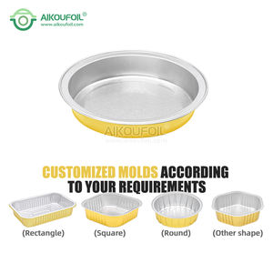 Contenedor de Papel de Aluminio, Molde de Guangzhou, Turquía, Contenedor Redondo de Papel de Aluminio con Sellado Térmico de Micras - Product Image 4