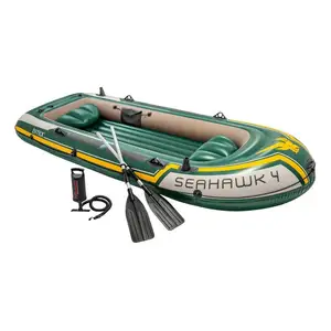 Intex 68351 Sport Series Seahawk 4 persone Kayak gonfiabile barca da pesca con portacanna da pesca Ce telone in PVC 3 anni> 4m