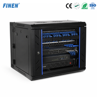 Rack de Servidor de Pared SPCC Antioxidante FINEN, Gabinete de Red Estándar de 19 Pulgadas, OEM ODM Industrial FLC/LCL CE ISO RoHS