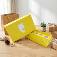 Boîte cadeau personnalisée pour petites entreprises, boîte de rangement pour bouteilles, boîtes en carton rigide avec couvercles et insert en mousse
