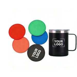 Wholesale Customized Logo Drink Coffee Tea Mug Anti-Slip Non-Stick Silicone Coasters for Hotel <b>Bar</b> Promo Business Gift - Product Image 1