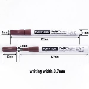 Flysea Giảm Giá Sốc Bút Mực Dầu Đầu Nhọn 0.5Mm Siêu Mịn Bút Đánh Dấu Sơn Vĩnh Viễn 12 Màu Cho Trường Học Văn Phòng - Product Image 5