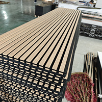 Panneau acoustique moderne en bois écologique |   Dalles en fibre de polyester à haute réduction de bruit pour bureaux, spas et studios de yoga