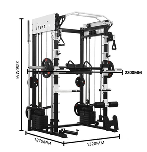 XOYOOU Máquina Smith Multifuncional con Cable Cruzado, Gimnasio Doméstico Todo en Uno, Rack de Potencia, Construcción Metálica, para Cuerpo Completo, Soporta 140KG - Product Image 6