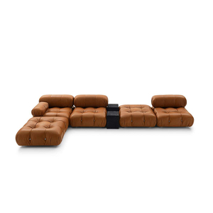 Mobili da soggiorno di vendita caldi divano da letto modulare in pelle in tessuto di velluto di Mario Bellini divano trapuntato - Product Image 4