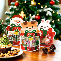 Emballage personnalisé pour cadeaux de Noël pour enfants, sachets recyclables en CPP, sachets à fond plat de forme spéciale, sachets pour bonbons et biscuits avec fermeture éclair
