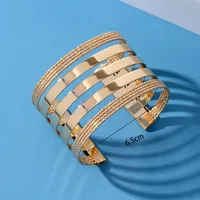 Ensemble de bracelets joncs ouverts en fil torsadé, extensibles, inspirés des créateurs, en or, pour femmes, bijoux de mode