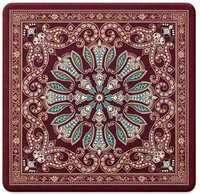 Tapis de Mahjong Moderne Pliable et Portable à Quatre Pieds en Caoutchouc Durable, Écologique, Silencieux, Grand Format, Antidérapant et Imperméable avec Coutures
