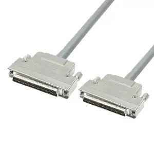 Kabel SCSI 68Pin kualitas tinggi hpdt SCSI 68 Pin kabel pria dengan tudung logam 1m scsi 68pin kabel untuk PLC
