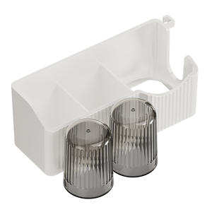 ที่แขวนไดร์เป่าผมติดผนังแบบมินิมอล รูปทรงสี่เหลี่ยมผืนผ้า ถอดออกได้ ไม่ต้องเจาะผนัง ชั้นวางของในห้องน้ำ - Product Image 4