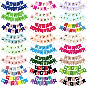 ธงกระดาษปรับแต่งได้สำหรับงานวันเกิด - ขนาดและดีไซน์ตามสั่ง ของตกแต่งสุขสันต์วันเกิด - Product Image 1