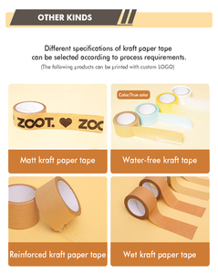 2023 nuevo logotipo personalizado ecológico impreso biodegradable activado por agua autoadhesivo <span class=keywords><strong>papel</strong></span> Kraft <span class=keywords><strong>cinta</strong></span> engomada <span class=keywords><strong>cinta</strong></span> <span class=keywords><strong>de</strong></span> embalaje - Product Image 6