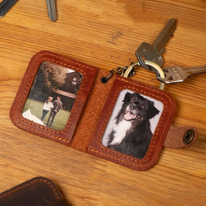 PU da Mini Album ảnh Keychain di động trống hình ảnh khung keychain sáng tạo thủ công Quà Tặng tự làm chèn ít nhất hai hình ảnh - Product Image 3