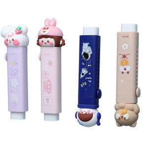 Bán Buôn Dễ Thương Kawaii Tẩy Tùy Chỉnh Trẻ Em Văn Phòng Phẩm Thiết Lập Tẩy Cho Trẻ Em Với <span class=keywords><strong>2Pcs</strong></span> Thay Thế Core - Product Image 1