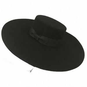 Sombreros Fedora Personalizados para Mujer, Sombrero Fedora de Lana Vintage con Ala Ancha - Product Image 1