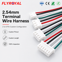 Câble de raccordement personnalisé avec connecteur fil-carte 2-6 broches pas de 2,54 mm pour l'électronique de contrôle de circuits imprimés