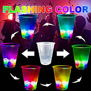 Vasos Luminosos para Fiestas, Vasos LED con Luz Negra Multicolor para Fiestas en Casa, Cumpleaños, Conciertos, Bodas, Barbacoas, Vacaciones en la Playa - Product Image 2