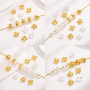 Nantong Wave Pattern <b>Spacer</b> <b>Rings</b> 18K Gold Silver Alloy Irregular Shape For Bracelet Making DIY Jewelry Accessories - Product Image 3