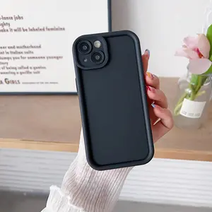 For iPhone 15 Pro Anti Shock Silicon Gel Mobile Phone Case, Flexible TPU Bumper Camera Cut Phone Cover For iPhone 15