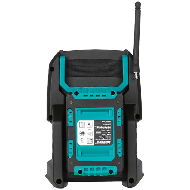 Portable 20V Max Rechargeable Construction Wireless FM Radio Speaker with Screen Display AC/DC Power Supply